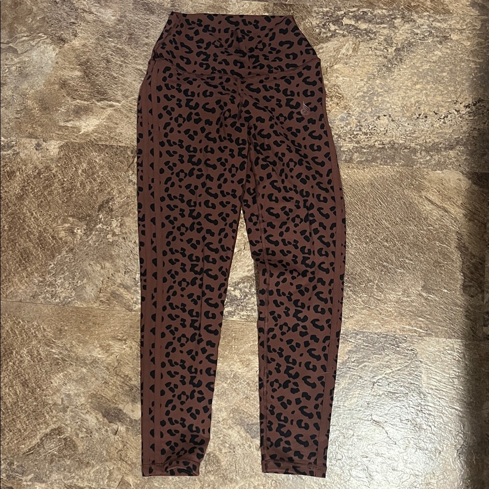 Ryderwear Brown Leopard Print Leggings